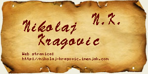 Nikolaj Kragović vizit kartica